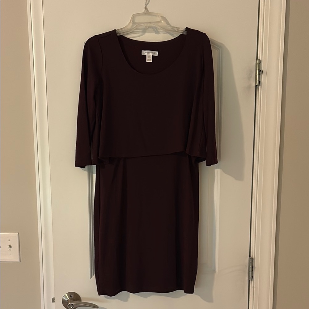 Motherhood Brown Dolman Sleeve Sheath Dress
